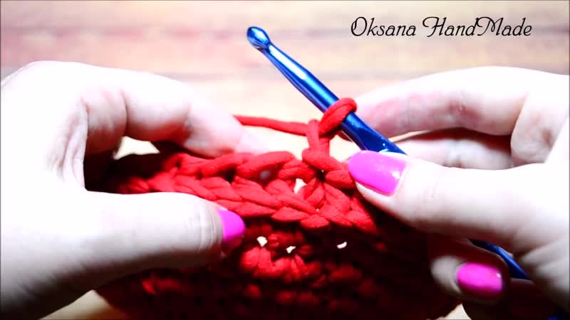 Корзина крючком из трикотажной пряжи basket crochet