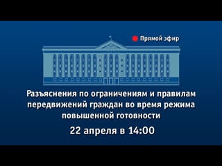 Онлайн конференция по ограничениям и правилам передвижений граждан во время режима повышенной готовности