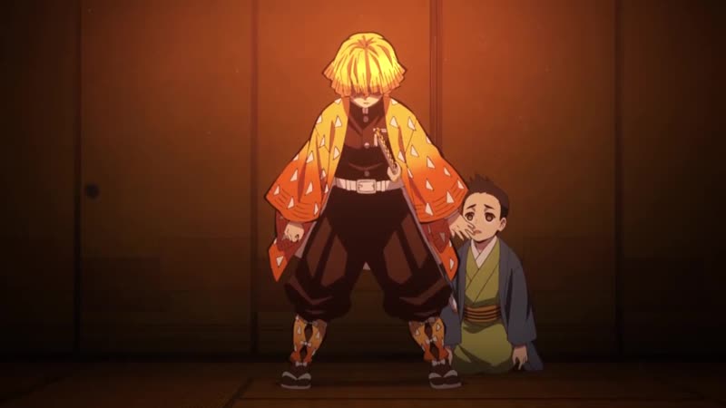 Эпичный момент из аниме клинок рассекающий демонов