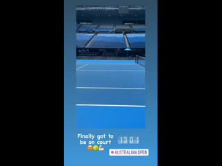 Jelena ostapenko first practice in melbourne during quarantine