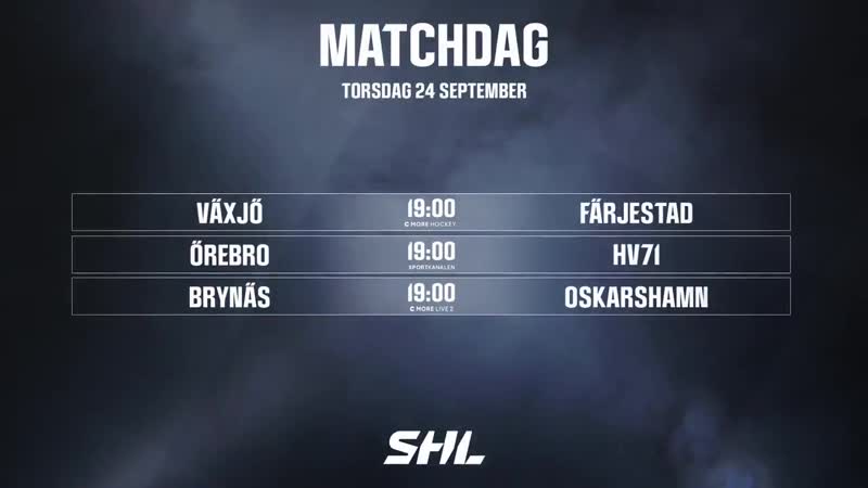 Tre matcher väntar imorgon där örebro, brynäs, oskarshamn och växjö kliver in i säsongen 20202021 shl twittpuck ishockey