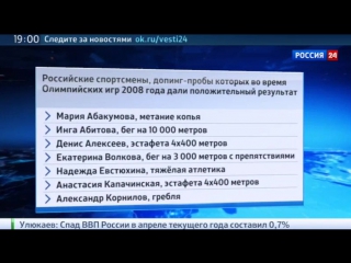 Мок перепроверил допинг пробы пекина 2008 и "поймал" 14 российских олимпийцев