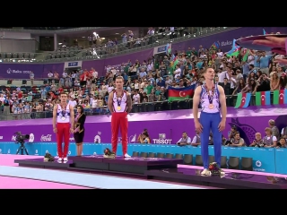 Oleg stepko wins gold by the finest of margins artistic gymnastics baku 2015