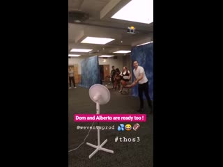 [thos3 dom ] dom and alberto are having fun waiting for their photo ops ️ @weventsprod ’s ig stories