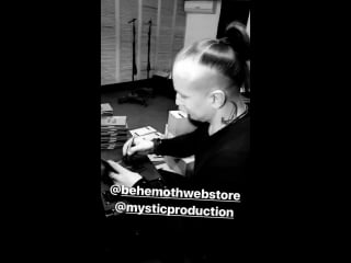 Signing 'messe noire' for behemoth webstore and mystic production