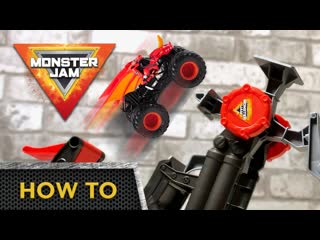 Dragonoid monster jam stunt dial playset! how to do 4 stunts in 1 playset?