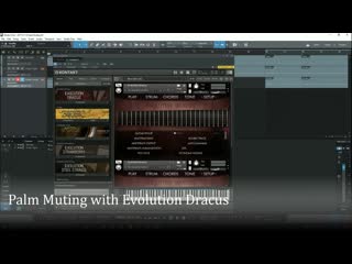 Palm muting with evolution dracus