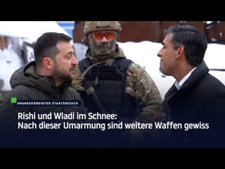 Rishi und wladi im schnee nach dieser umarmung sind weitere waffen gewiss