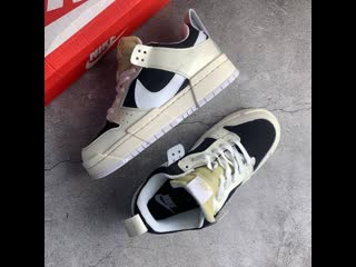 Sb dunk low disrupt pale ivory black dd6620 001