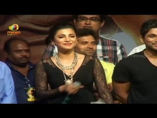 Shruti hassan speaks cute telugu race gurram success meet allu arjun brahmanandam