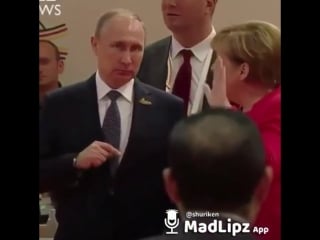 Путин беседует с ангелой меркель