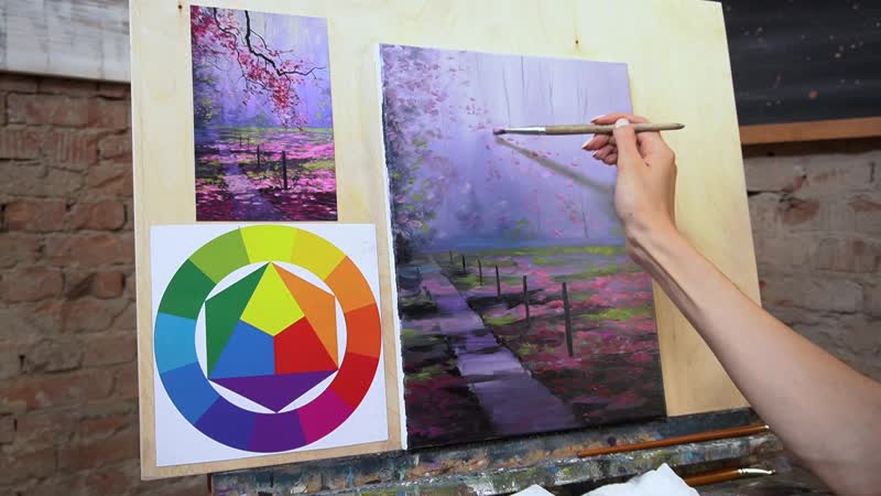 Урок 3 "деталироа картины розовый пейзаж"