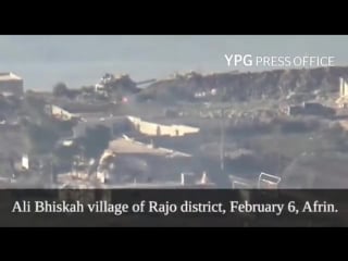 Ypg missile porn on a turkish tank, in afrin, syria