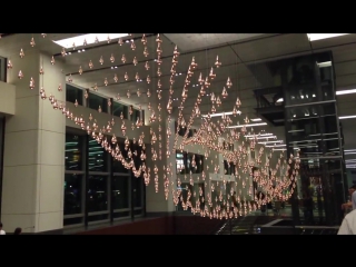 Kinetic rain at changi airport