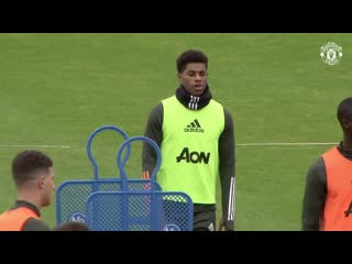 Training ¦ oles in form reds working hard ahead of wembley clash with chelsea ¦ manchester united