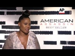 Sanaa lathan talking about dylan obriens performance in #americanassassin in an interview with @ap