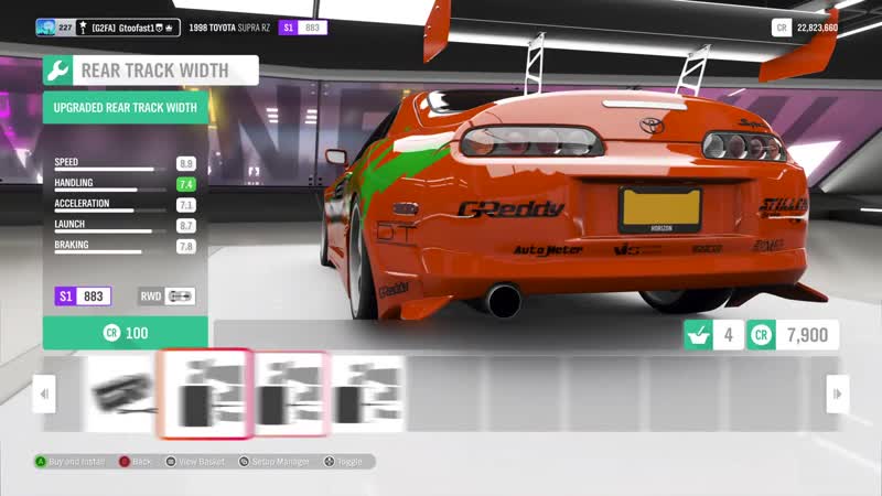 [gtoofast] forza horizon 4 rebuilding toyota supra (steering wheel + shifter) gameplay