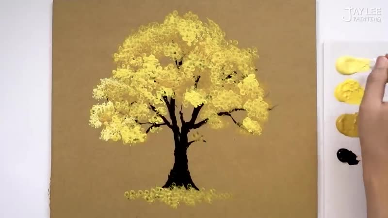 [jay lee painting] paint on 'cardboard box' acrylic painting technique
