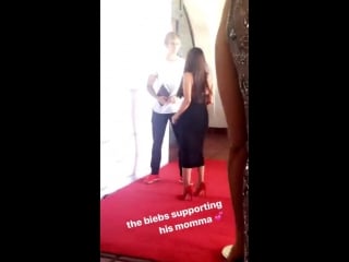 Fan taken video of justin with pattie mallette at the justice speaks benefit in los angeles, california