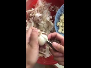 As someone who makes a lot of korean food, this is the best method for getting garlic peeled!