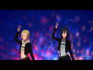 [mmd porn on titan] mikasa & annie ♦blackpink♦ ddu du ddu du (shingeki no kyojin)