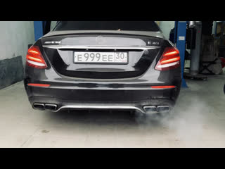 Mercedes e43 amg stage1+popcorn +exhaust