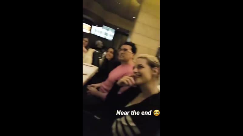 New video of kristen, mackenzie davis, clea duvall and the happiestseason team during a dinner tonight kristenstewart