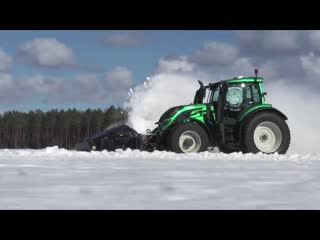 The most beautiful work of snow plow tractors