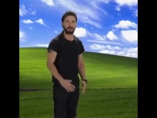 Shia labeouf motivates his windows xp to start up