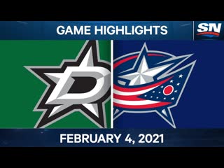 Nhl game highlights stars vs blue jackets feb 4, 2021
