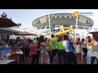 Дискотека на верхней палубе круизного лайнера norwegian epic