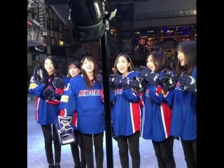 180119 gfriend на съёмках для зимних олимпийских игр 2018