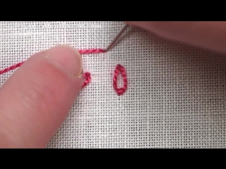 Detached chain stitch daisy stitch
