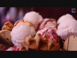 Over 10,000 calorie huge ice cream sundae