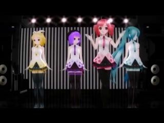 Вокалоиды hatsune miku, kagamine rin, kasane tet