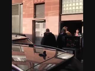 Billie just now arrived at the venue in frankfurt