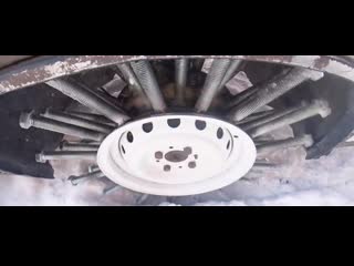 [гараж 54] колесо из 100 болтов