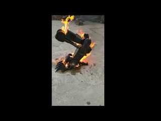 Diy deathwing ao jun war robots paw fire test [wuho wuho]