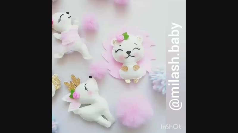 Мобиль из фетра для девочки