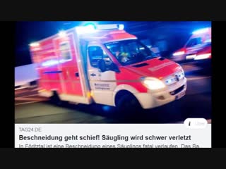 Beschneidung geht schief! säugling wird schwer verletzt