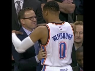 Russell westbrook and scott brooks |