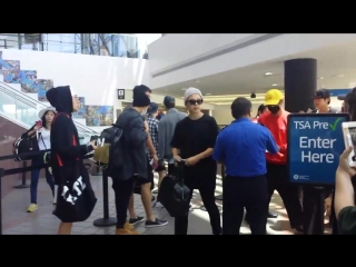 `fancam` 150727 | bangtan @ lax, отправление в мексику