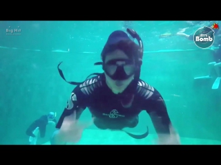 [bangtan bomb] jins skin diving training for 정글의법칙