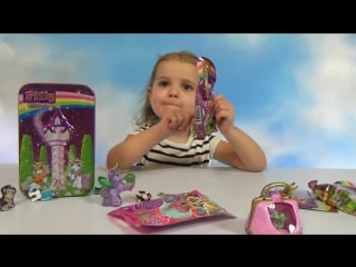 Филли единорог май литл пони сюрпризов с игрушками may little pony filly unicorn surprises with toys