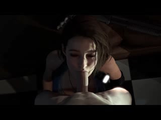 Jill valentine oral; minet; blowjob; deepthroat; facefuck; licking; cumshot; cum eating; 3d sex porno hentai; [resident evil]