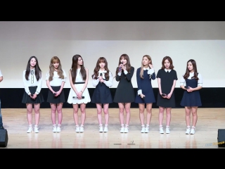 [160802] lovelyz talk + destiny @ anti smoking campaign for soldiers event