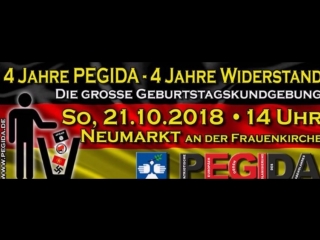 Pegida geburtstag am sonntag 21 10 2018 um 14 uhr in dresden auf dem neumarkt vor der frauenkirche