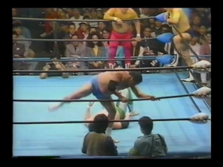 Giant baba/mitsuharu misawa/rusher kimura vs haruka eigen/masanobu fuchi/motoshi okuma [clipped; no finish]