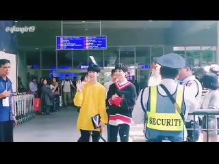 Trcng jisung and kangmin arrival at naia (190225)