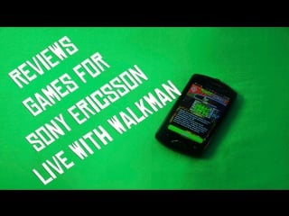 Sony ericsson live with walkman игры